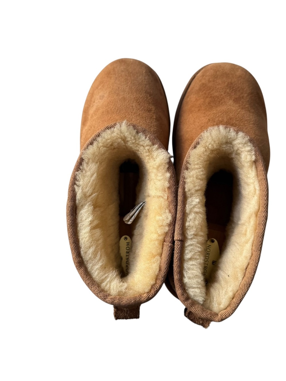 UGG Classic Mini Boots Size 9 US Chestnut Brown Tan Suede Wool Shearling Lining - Picture 11 of 16